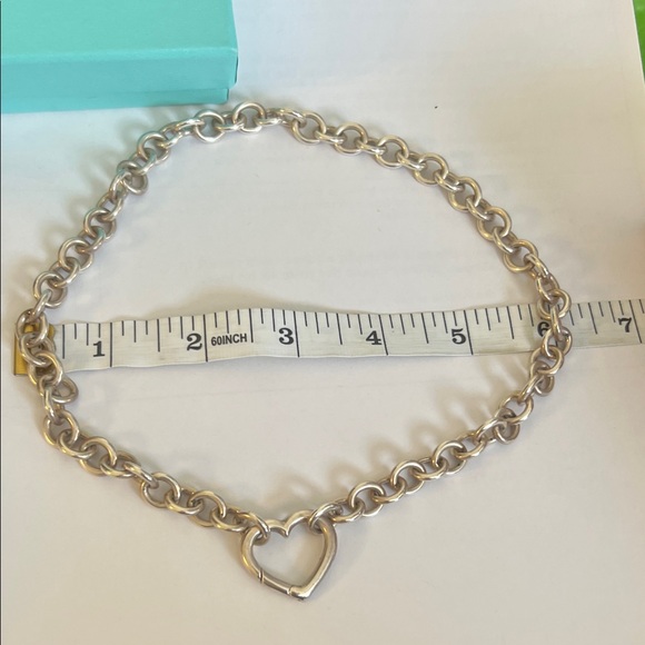 Tiffany & Co. Sterling Silver 925 Open Heart Choker - Picture 4 of 6